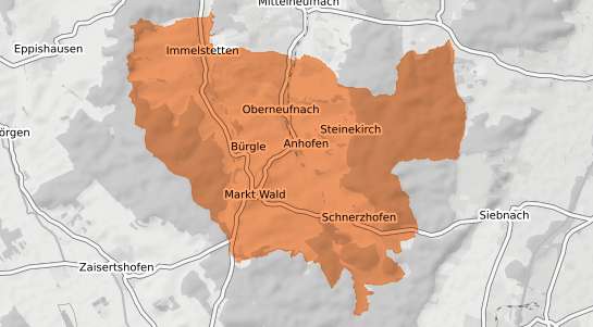Mietspiegelkarte Markt Wald Markt Wald